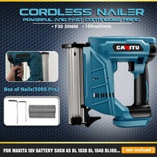 Brushless Cordless Brad Nailer Straight Finish Nail Gun For Makita 18V Battery