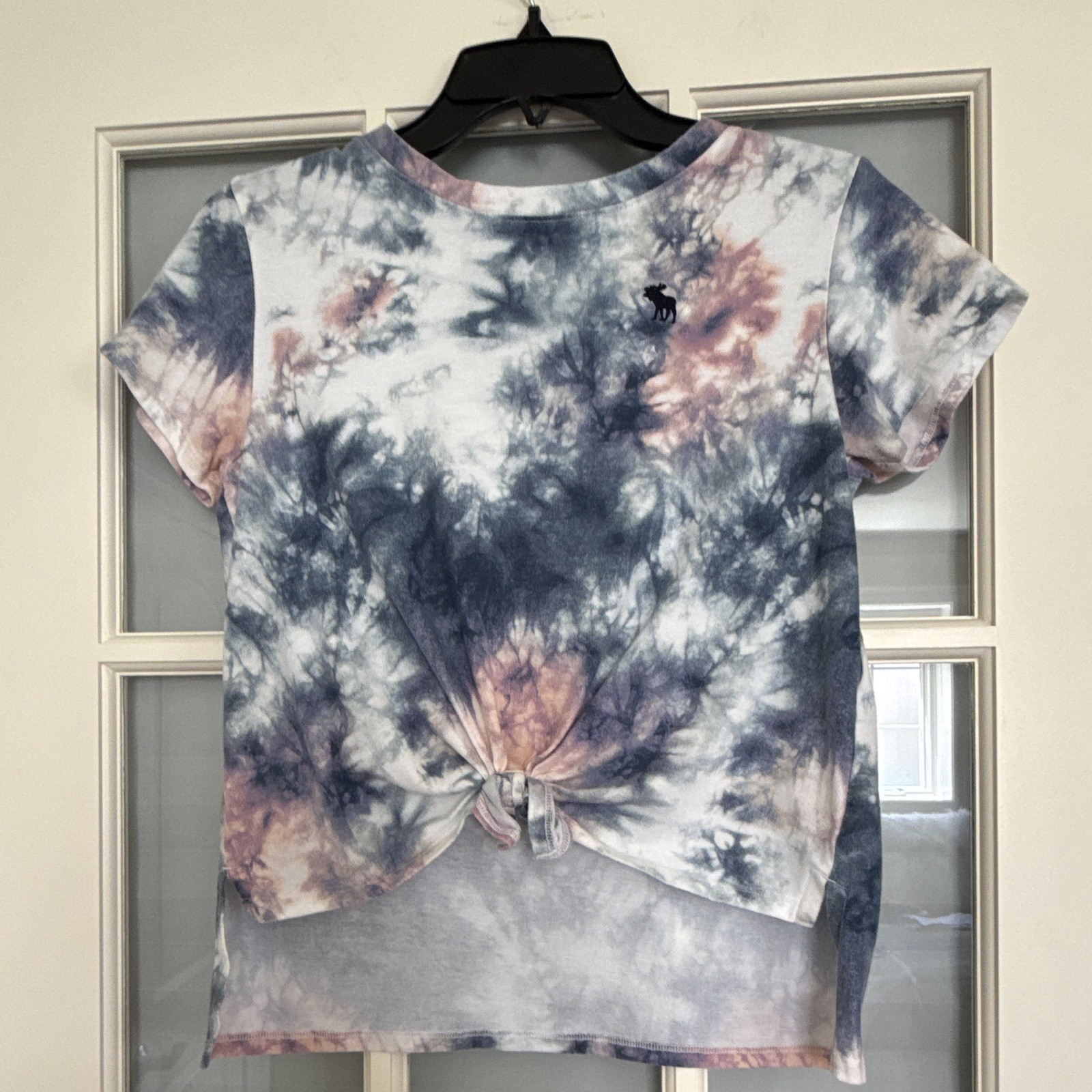 Abercrombie Kids Girls 11/12 Tie-Dye Knot Front Crew Neck Short Sleeve T-Shirt