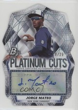 2017 Bowman Platinum Platinum Cuts Auto 19/25 Jorge Mateo #PCA-JM Auto 1v3