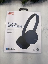 JVC HAS23W Flats Bluetooth Headphones Fold Flat Design - Mic Remote Black