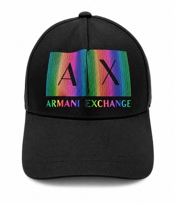 Armani Exchange A/X Rainbow Shiny Logo Cap Hat Adult Unisex Adjustable Snapback