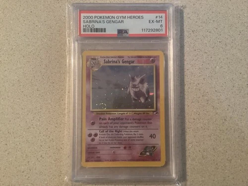 Pokemon Sabrina's Gengar Holo PSA 6 2000 #14 Gym Heroes