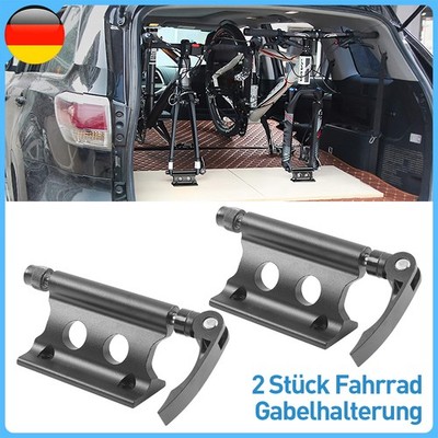 2 Sätze Fahrrad Gabel Halterung Innenraum Fahrradträger Schnellspanner Halter