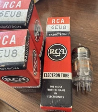 NOS RCA 6EU8 Noval Miniature Triode Pentode Audio Vacuum Tube