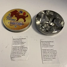 R&M International 1871 Mini Dog Cookie Cutters in Storage Tin, Paw, Dog,... 