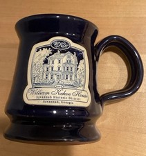 Deneen Pottery HandMade Cobalt Blue Mug Savannah Georgia William Kehoe House NEW