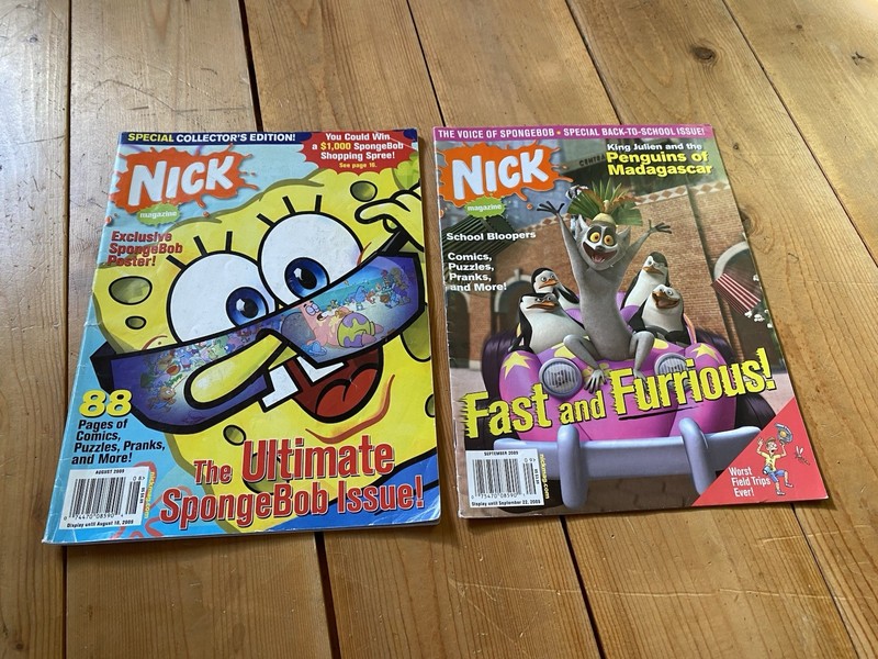 Nickelodeon Magazine Lot August September 2009 Ultimate SpongeBob Collector's Ed