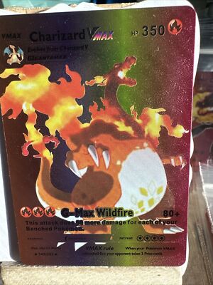 Charizard Vmax Multi Color Foil Fan Art Card | eBay