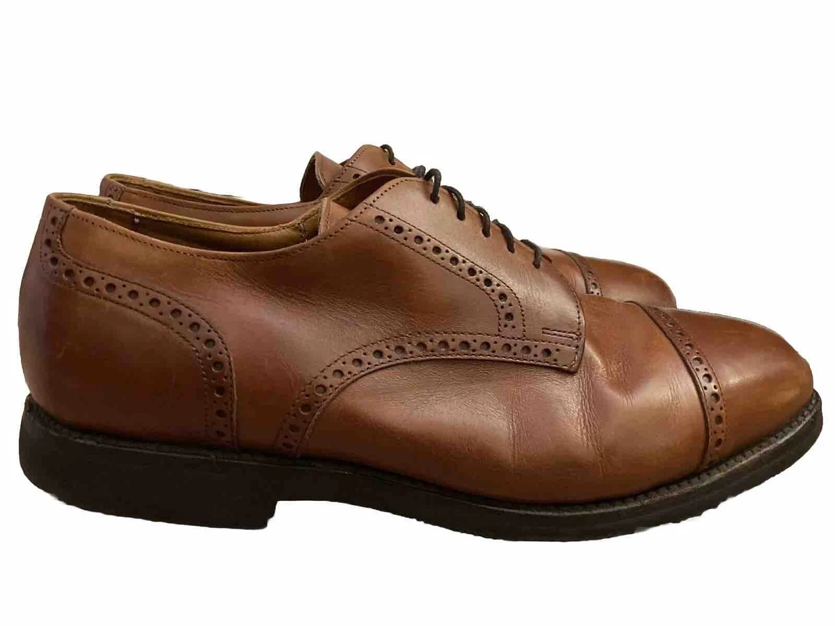Allen Edmonds Benton Cap Toe Oxford Shoes Mens 10 EEE Wide Brown
