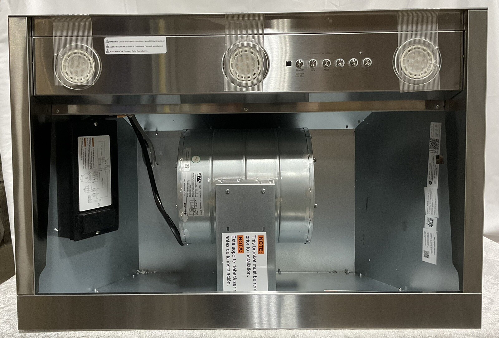 GE Cafe UVC9300SLSS 30” Insert Range Hood with Dimmable