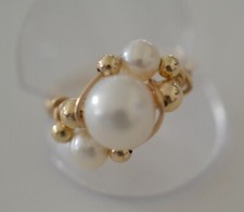 Handmade Freshwater Pearl Ring in 14k Gold Fill