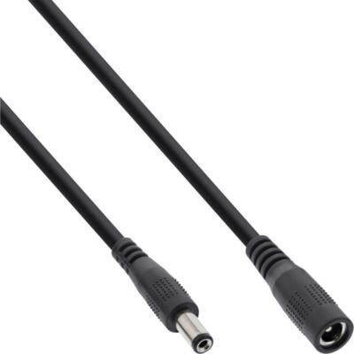 (4,90 EUR/m) InLine DC Verlängerungskabel Stecker/Buchse 5,5x2,1mm schwarz 1m