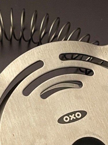OXO Cocktail Strainer Stainless Steel Size 4.5" Long - Picture 7 of 7