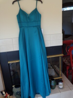 LONG FORMAL EVENING PROM GOWN TEAL SIZE 6 NEW | eBay LONG FORMAL EVENING PROM GOWN TEAL SIZE 6 NEW | eBay