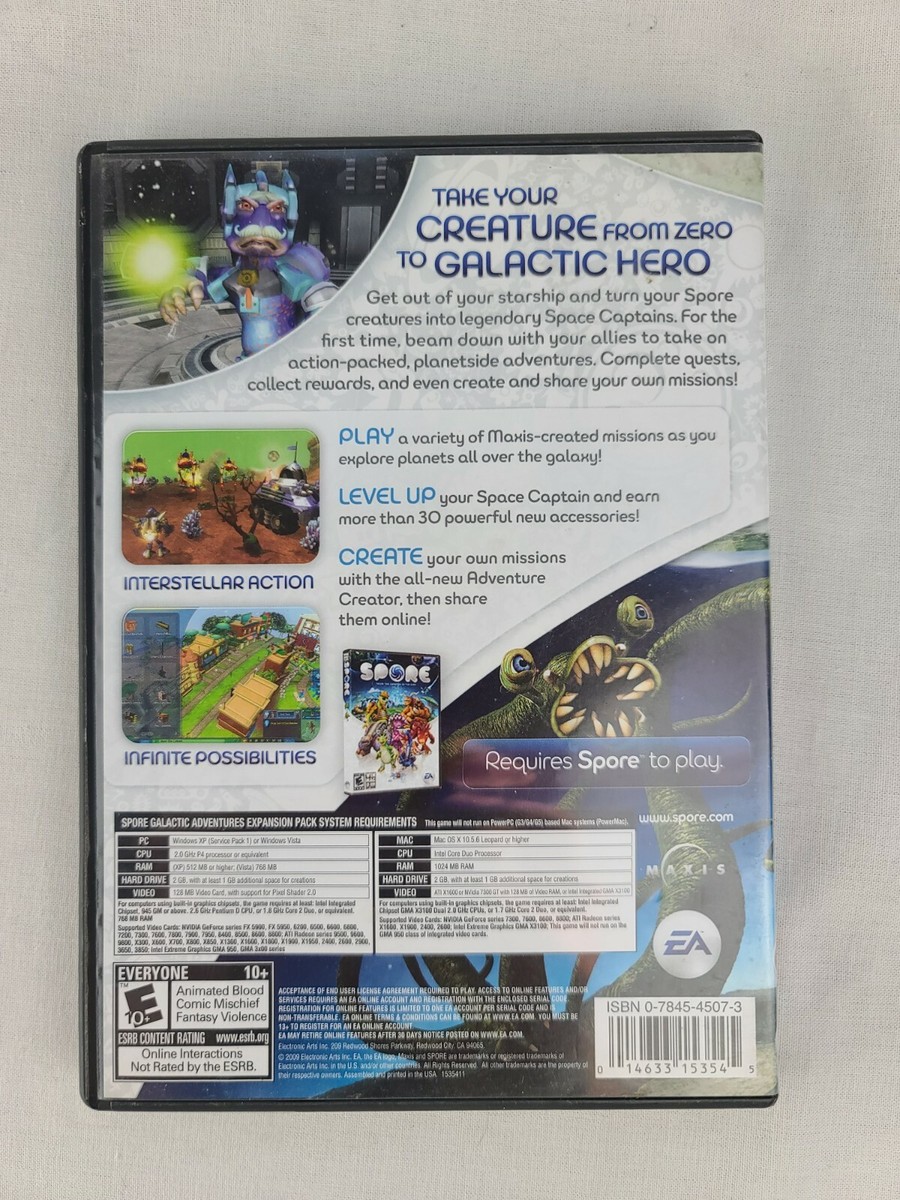 Spore: Galactic Adventures Expansion Pack (2009) Complete PC Game