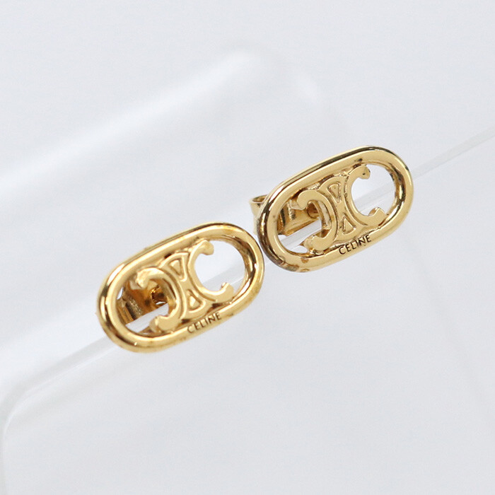 CELINE Pierce Triomphe Pierce metal gold Women | eBay