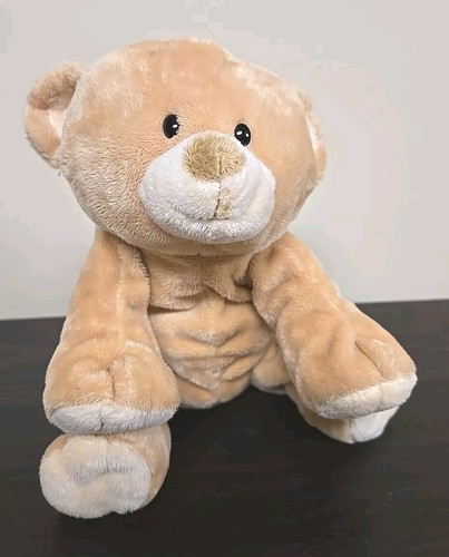 TY Pluffies 2010 Baby Woods Bear Tan Brown Teddy Bear Plush with Plastic Eyes