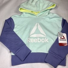 Girls Reebok XS 4 5 Pullover Cropped Hoodie Sweater