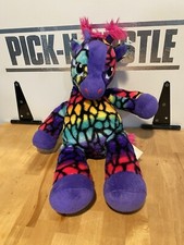 2016 Build A Bear Workshop Rainbow Plush Giraffe 18" Multicolor Very Soft