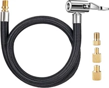 20'' Tire Inflator Hose Adapter, Lock On Air Chuck Converting Set 