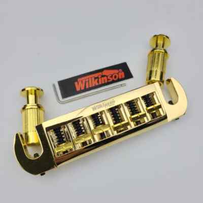 Wilkinson WOGT3 Backstop Bridge for LP Electric Guitar Adjustable Wraparound