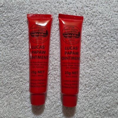 Lucas Papaw Ointment 25g x2 (2 Pack) - Paw Paw Lip Balm US Seller FREE SHIPPING