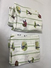 Pottery Barn Kids Vintage Football Standard Pillowcases Striped Go Team See Pic