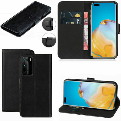 Für Huawei P40 Lite PRO Handys Leder Flip Wallet Stand Book Case Hülle 