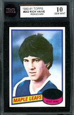 1980-81 TOPPS #242 Rick Vaive Rookie KSA 10 GEM-MINT Maple Leafs Unscratched RC