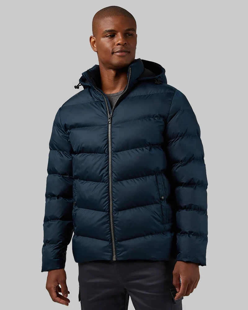 32 DEGREES MEN'S MICROLUX HEAVY POLY-FILL PUFFER JACKET ECLIPSE