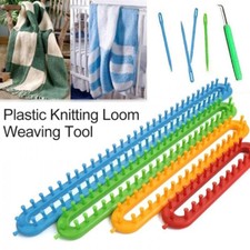 Long Scarf Knitting Loom Set Knitter Board Straight Rounded Kit 4 Size DIY Tool◈