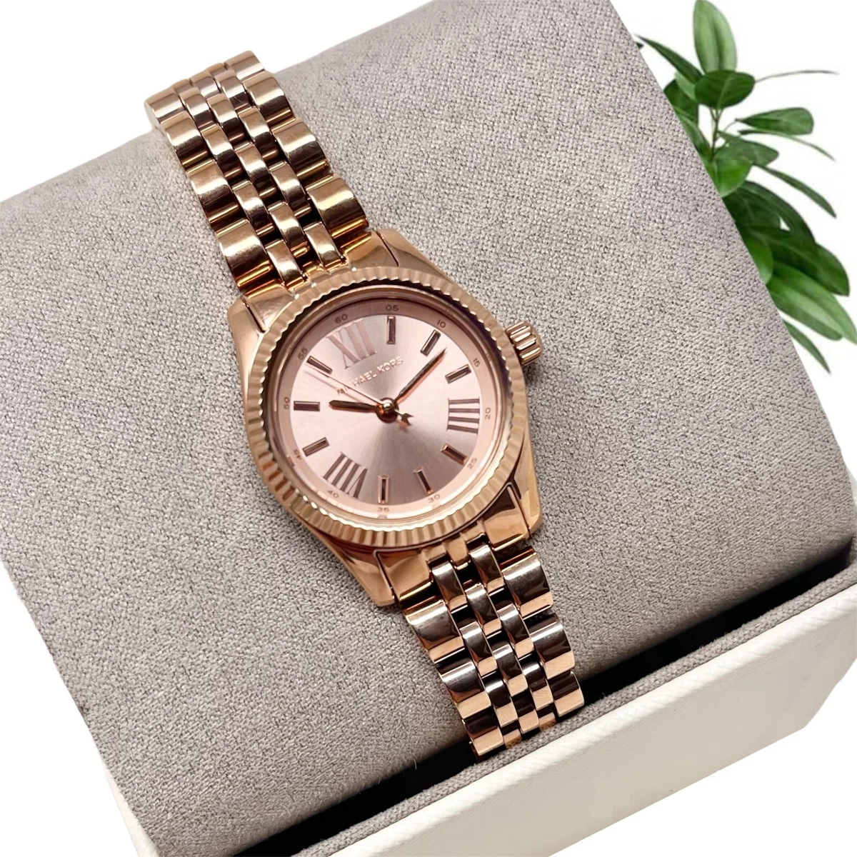 Michael Kors Watch MK3229 Gold Stainless Steel Petite Lexington Ladies  Watch  PinkOrchardcom