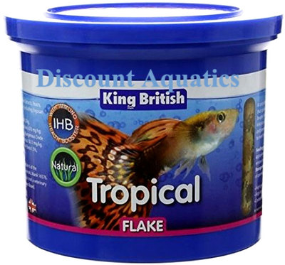 King British Tropical Freshwater Aquarium Flake Fish Food 200g