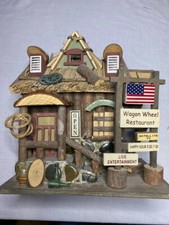 Vintage Novelty Birdhouse Hand Made in USA Exquisite Detail Excellent Condition
