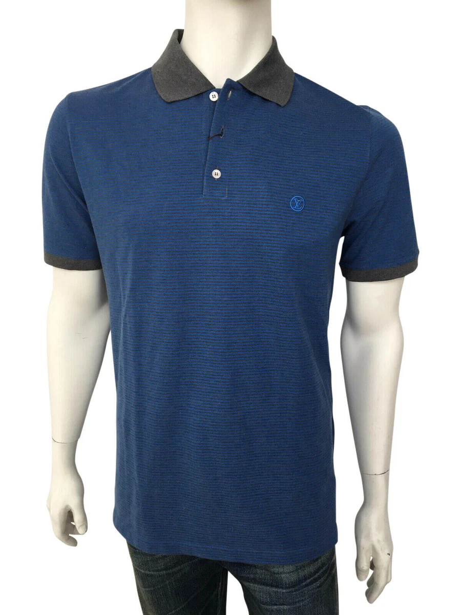 Louis Vuitton blue Embroidered Logo Polo Shirt