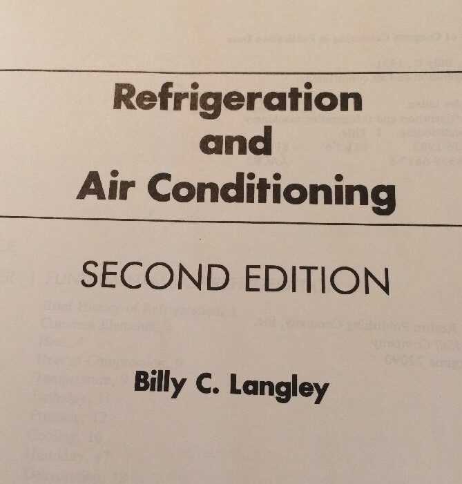 Refrigeration and Air Conditioning 2nd Edition Billy C Langley