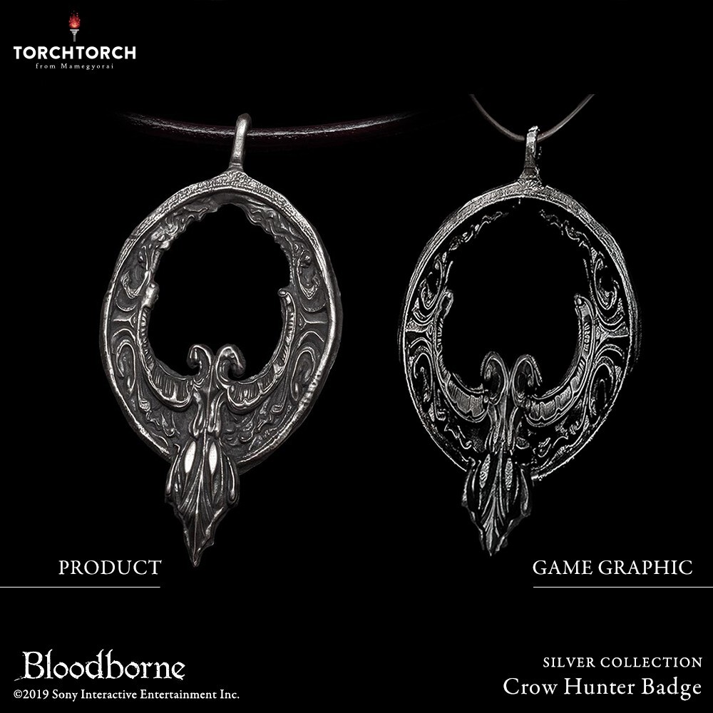Bloodborne x TORCH TORCH Silver Collection Crow Hunter Badge