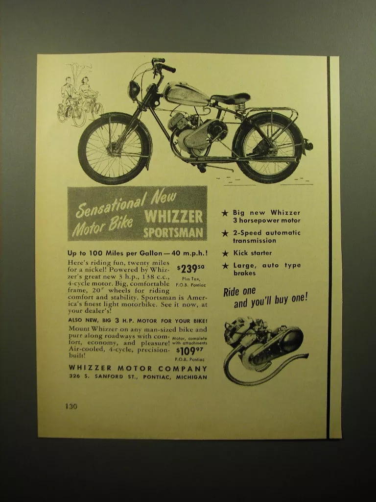 Whizzer motorbike online