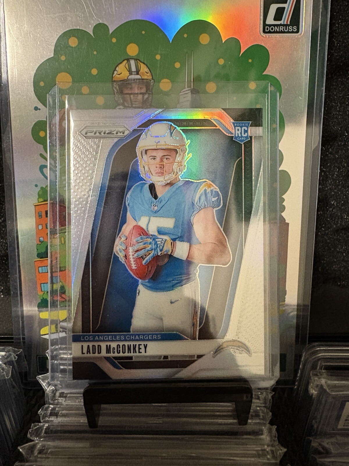 2024 Panini Prizm #24 Ladd McConkey Variation Silver Prizm Rookie RC H83