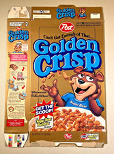 Golden Crisp caja de cereales plana 1995 Sugar Bear