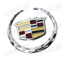 For Cadi- Front Grille 6" Emblem Hood Badge Logo Chrome Symbol Ornament X1