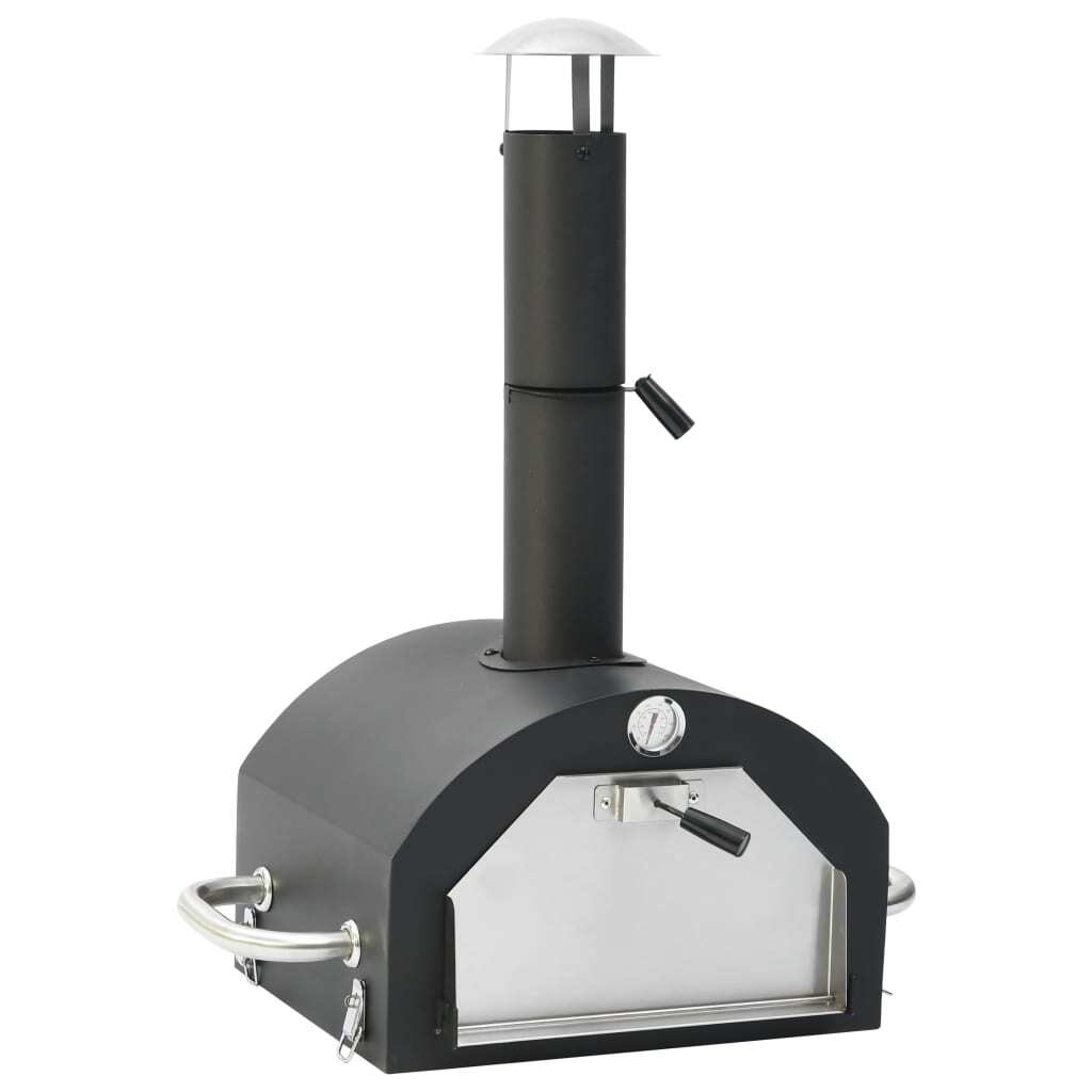 Horno De Pizza Para Exterior Con Piedra Para Pizza - Negro - Vidaxl En Oferta Horno De Pizza Para Exterior Con Piedra Para Pizza Vidaxl