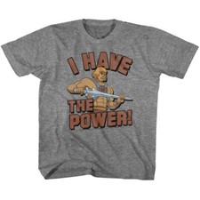 Masters Of The Universe 80's Cartoon He-Man I Have The Power Youth T Shirt