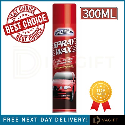 AUTO SPRAY WAX 300ML FAST FORMULA SHOWROOM FINISH KAROSSERIE POLITUR CARPRIDE NEU