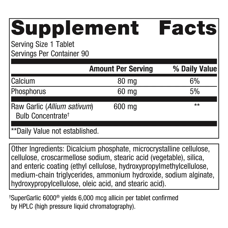Metagenics SuperGarlic 6000 - Alicina súper concentrada 6000 mcg - Soporta... Foto 2 de 4