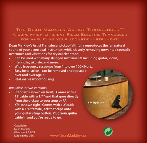 Dean Markley Artist Transducer XM - APU 3001 - Acoustic Pickup - Picture 2 of 2