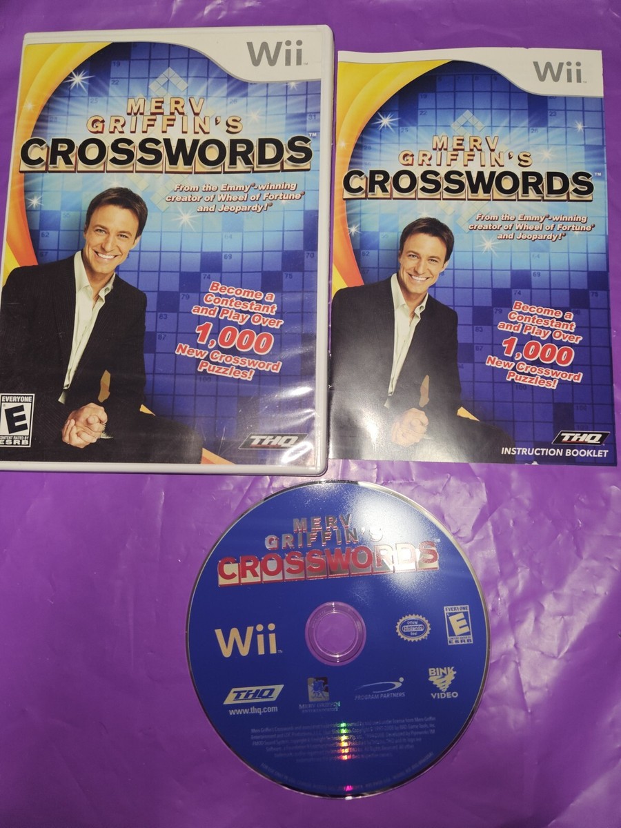 Wii Merv Griffin's Crosswords (Nintendo Wii 2008) complete and tested