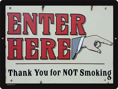 ENTER HERE / NO SMOKING, aluminum sign, mancave, home decor, entrance signs, new