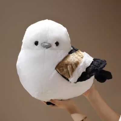 Lovely Tit Fat Bird Turn Head Animal Soft Stuffed Doll Plush Toy cushion gift