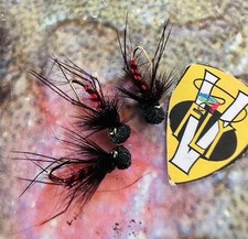 3 V Fly Size 12 B/L Ultimate Claret Hopper Popper Trout Flies